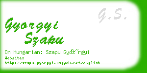 gyorgyi szapu business card